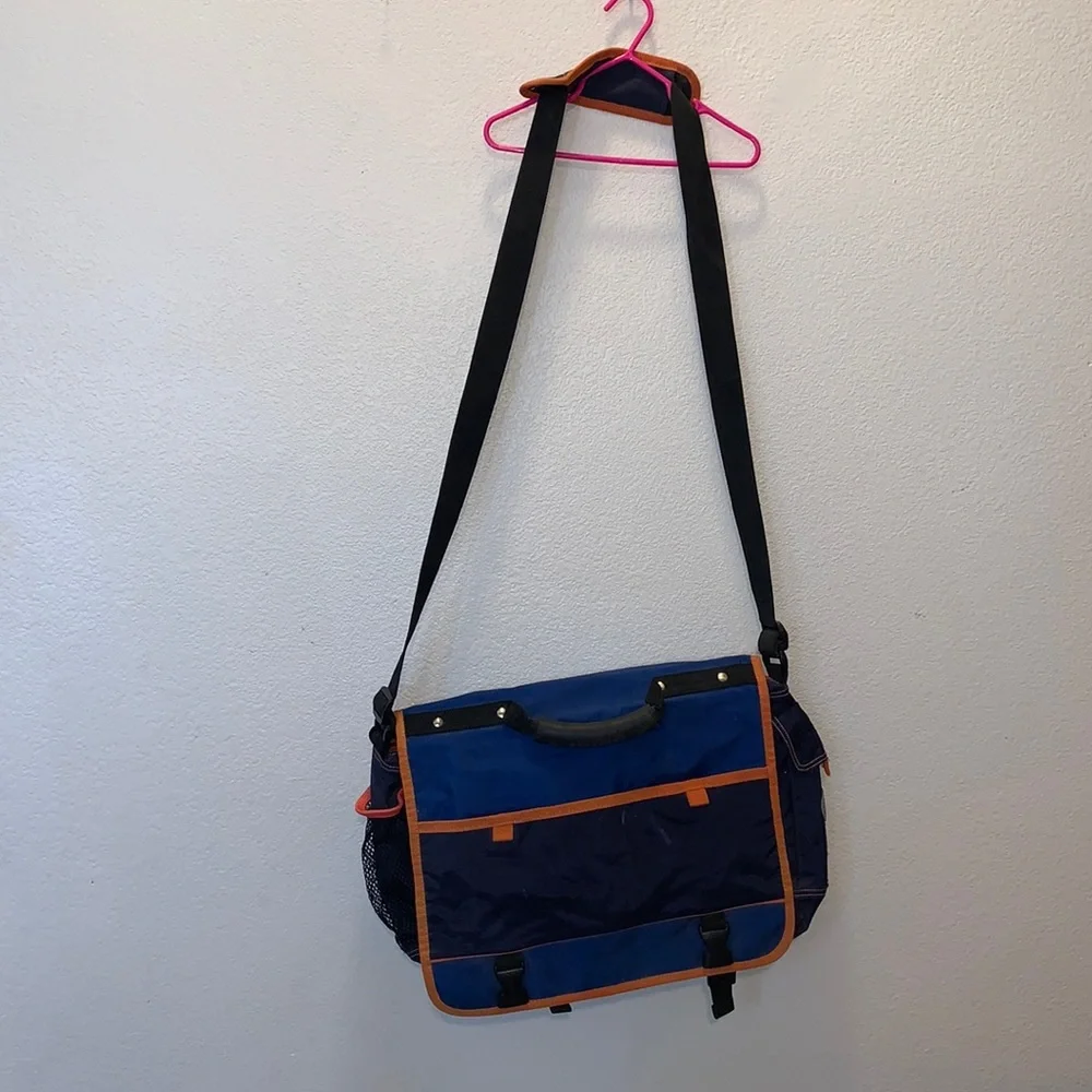 Gap blue orange BSU colors college laptop bag